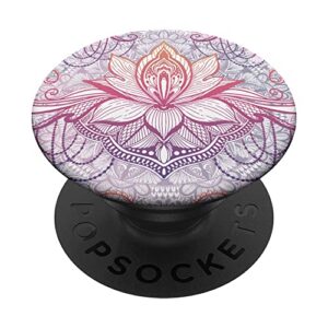 lotus flower for yoga meditation pink zen namaste gift idea popsockets swappable popgrip