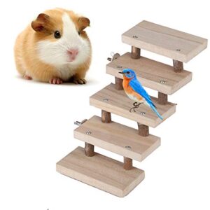 5 layers pet hamster wooden climbing ladder cage wood ladder natural wood hamster ladder toy climbing stairs pet toys gift cage accessories