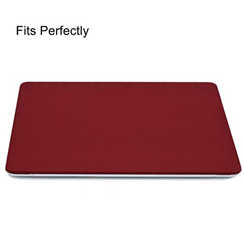 KKP Newest MacBook Pro 13 inch Case 2020 Release A2289 A2251 with Retina Display, Fabric-Like Leather Hard Shell Case Only Compatible with MacBook Pro 13 with Touch Bar Touch ID, Wine Red