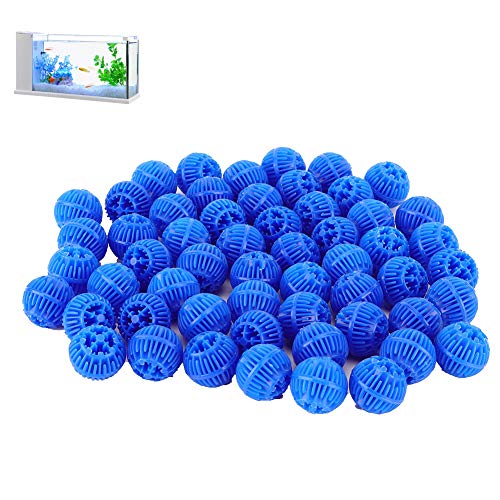 Tnfeeon Balls Filter Media, Aquarium Filter Ball 500ml Reusable Freshwater Seawater for Aquarium and Pond Filter Media