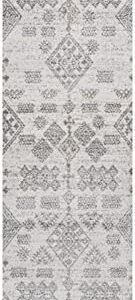 JONATHAN Y MOH302A-28 Bhalil Berber Diamond Geometric Indoor Farmhouse Area-Rug Bohemian Casual Easy-Cleaning Bedroom Kitchen Living Room Non Shedding, 2 X 8, Beige,Gray