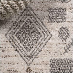 JONATHAN Y MOH302A-28 Bhalil Berber Diamond Geometric Indoor Farmhouse Area-Rug Bohemian Casual Easy-Cleaning Bedroom Kitchen Living Room Non Shedding, 2 X 8, Beige,Gray