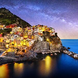 Jigsaw Puzzles 1000 Pieces for Adults Great View Puzzles Gift for Kids Friends Family Parents- Manarola Italy Puzzle Game Toy Large Size 27.56” x 19.66”