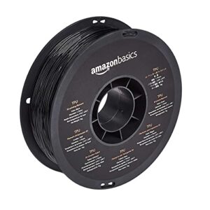 amazon basics tpu 3d printer filament, 1.75mm, black, 1 kg spool (2.2 lbs)