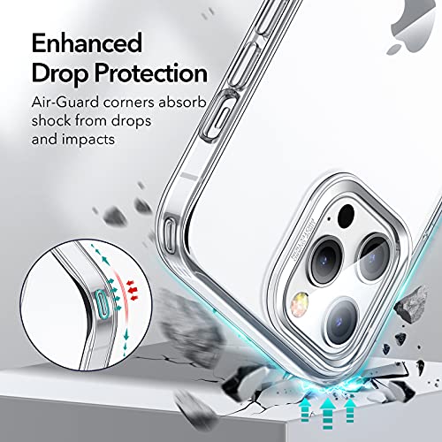 ESR Metal Kickstand Case Compatible with iPhone 12 Pro Max 6.7-Inch [Patented Two-Way Stand] [Reinforced Drop Protection] [Soft and Flexible Back] - Clear