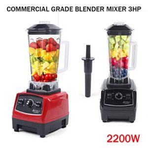 Commercial Blender,Countertop Blender Smoothie Maker,3HP 2200W Heavy DutyHigh Speed 45000RPM Kitchen Smoothie Blender Food Mixer 68 Ounce (2L) for Soup,fish, Crusing Ice, Frozen Desser, Home or Commercial Use (Black)