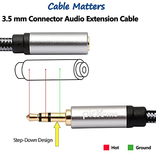 Oluote Headphone Splitter Cable, TRS 3.5mm Male to 2 Ports TRS 3.5mm Female Stereo Y Audio Jack Extension Cable, for Speaker, Car, Smartphone, MP3, PC, Tablet (0.3M/0.98FT)