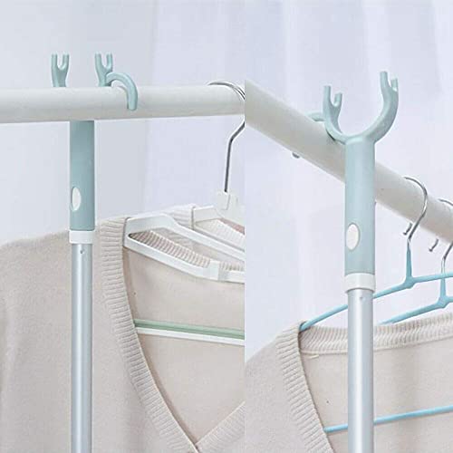 Reach Stick Long Pole with Hook 45" Telescoping Closet Pole Adjustable Reaching Pole Extendable Reach Pole Reaching Pole for Clothesline,Closet,Ceiling,Shelf