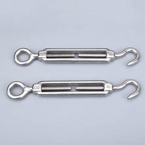 10Pcs M4 Turnbuckles,Alele Clothesline Tightener,Stainless Steel 304 Turnbuckle,Suitable for Tighten Taut Rope (M4 Turnbuckles 10 Pack New)