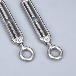 10Pcs M4 Turnbuckles,Alele Clothesline Tightener,Stainless Steel 304 Turnbuckle,Suitable for Tighten Taut Rope (M4 Turnbuckles 10 Pack New)