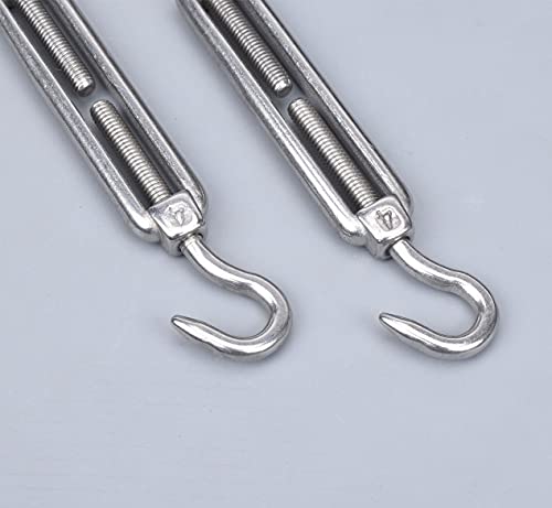 10Pcs M4 Turnbuckles,Alele Clothesline Tightener,Stainless Steel 304 Turnbuckle,Suitable for Tighten Taut Rope (M4 Turnbuckles 10 Pack New)
