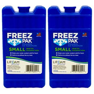 freez pak reusable ice pack (2 pack) ice packs for lunch bags and coolers