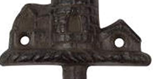 Rustic Heavy Duty Cast Iron Light House Wall Hooks, Set of 2, 5 1/2 Inch