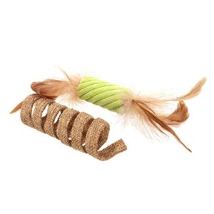 ware manufacturing 2 pack of sassy springs cat toys with feathers