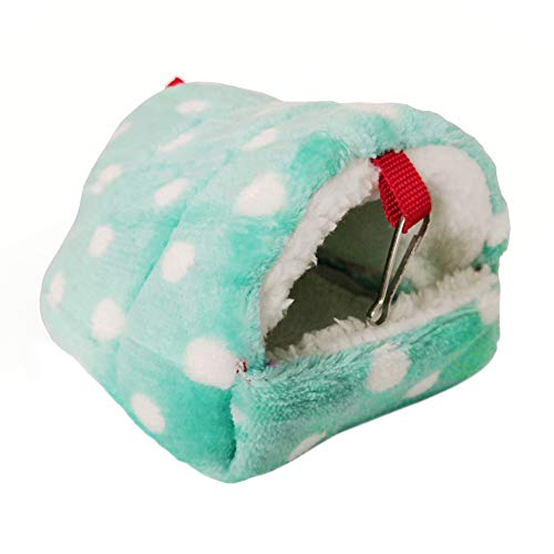 Blackzone Pet Bed Bedding Nest House Mini Hamster Hedgehog Warm Chinchilla Guinea Pig Nest Small Animal Pet Bed House Small Animal Cage. Green S