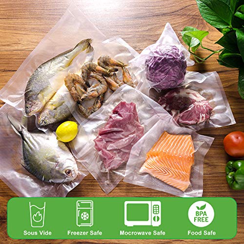 Vacuum Sealer Bags 6" x 16.4' 2Rolls + 8" x 16.4' 2Rolls + 11" x 16.4' 2Rollsfor Food Saver, Seal a Meal, Commercial Grade, BPA Free, Heavy Duty, Great for vac storage, Meal Prep or Sous Vide