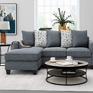 Ready To Live 57th Street Sofa Sectional, 81", Charcoal