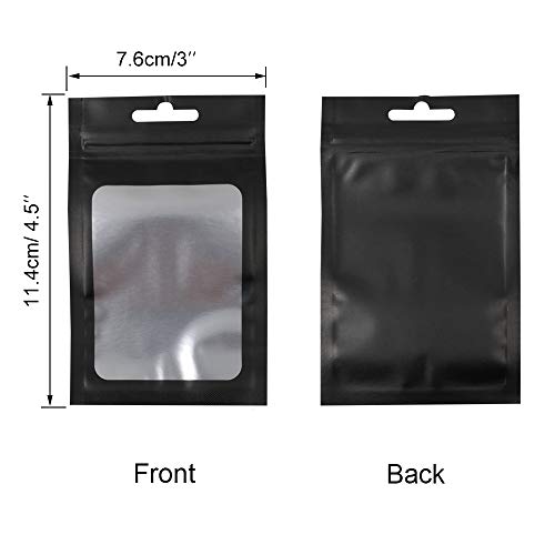 200 PCS Resealable Mylar Bags, Smell Proof Bags, Foil Pouch Bag Flat Ziplock Bag for Party Favor Food Storage (3X4.5inch)