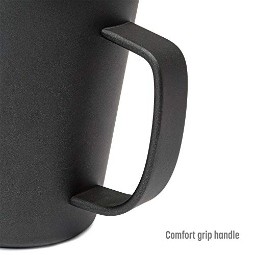 Goodful Travel Mug, Stainless Steel Insulated, Double Wall Vacuum Sealed Coffee Cup with Leak Proof Lid, 14 Ounce, Gray