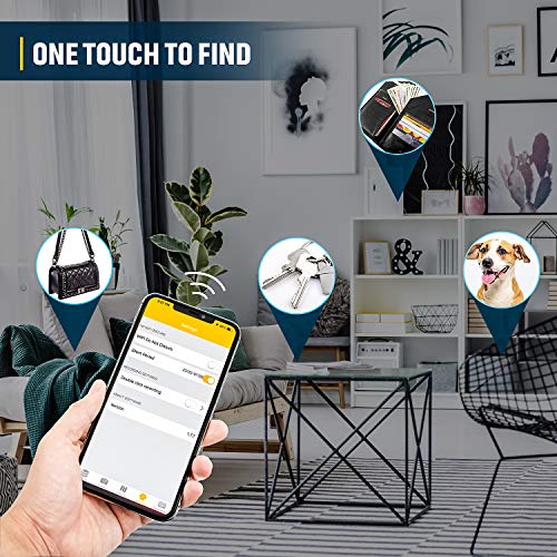 Key Finder Item Finder Smart Tracker Item Locator Key Tracker Compatible with Wireless Compatible with Bluetooth Tracking Device Key Finder Locator Phone Finder Anything Finder Anti-Lost Tag(6 Pieces)