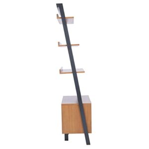 Safavieh Home Collection Lavina Natural and Charcoal 3-Shelf Etagere
