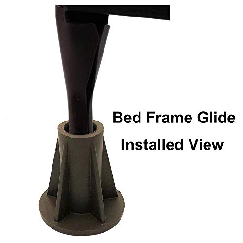 Home's Place Steel Stem Bed Frame Feet to Replace Wheels. Replacement Feet Make Your Bed Sturdy and Protect Floor. Easy to Install. Set of 6