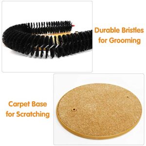 Cat Scratcher,Cat Arch Self Groomer for Indoor Cats,Cat Scratching Post,Pet Face Head Self Grooming Brush,Kitten Hair Massaging Rubbing Brush for Shedding with Bristle & Interactive Hanging Toy