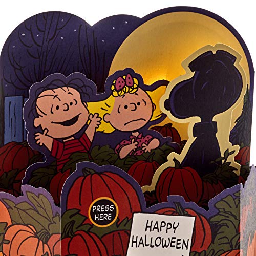 Hallmark Paper Wonder Peanuts Halloween Pop Up Card with Light and Sound (Great Pumpkin)