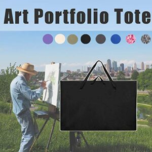 Large Size Art Portfolio Tote with Nylon Shoulder,24"X 36"Light Weight Waterproof Poster Board Storage Bag, Drawing Painting Sketch Bag for Student Art Work Portfolio and Artist