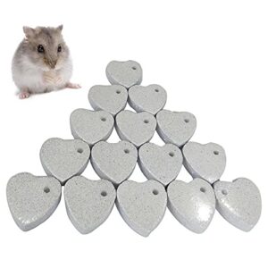 kathson 15 pcs hamster chew toys teeth grinding lava block mineral stone calcium chewing toy for chinchillas rabbit bunny guinea pig gerbil
