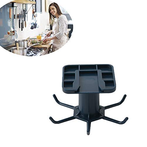 Under Cabinet Utensil Holder,Creative Cabinets Upside Down 6-Claw Position Can Be 360-Degree Rotation Hook Kitchen and Bathroom Ceiling Wall Hanging Hook, Hanging Organizer Rack