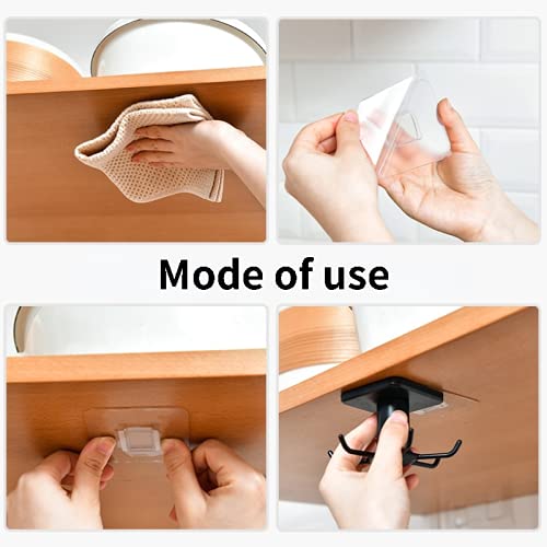 Under Cabinet Utensil Holder,Creative Cabinets Upside Down 6-Claw Position Can Be 360-Degree Rotation Hook Kitchen and Bathroom Ceiling Wall Hanging Hook, Hanging Organizer Rack