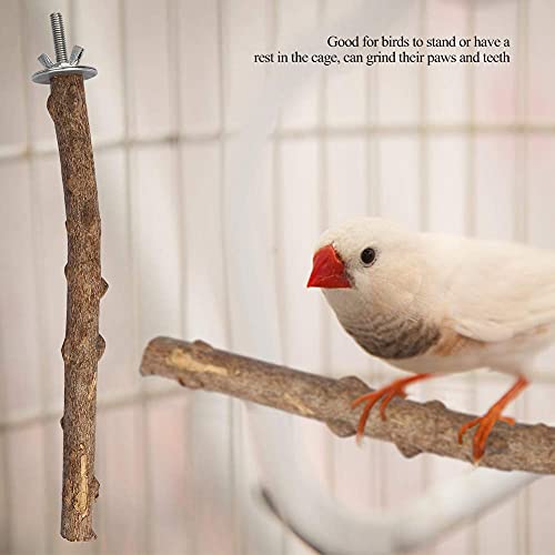 Wooden Parrot Grinding Stand Toy, 1.5~2.5 * 25cm Wooden Parrot Stand Holder Bird Chew Hanging Cage Toy Paw Grinding Bar for Small Medium Birds