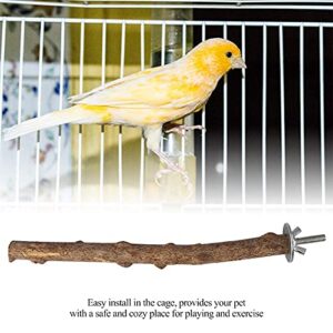 Wooden Parrot Grinding Stand Toy, 1.5~2.5 * 25cm Wooden Parrot Stand Holder Bird Chew Hanging Cage Toy Paw Grinding Bar for Small Medium Birds