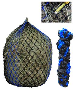 t teke deluxe slow hay feeder hay nets, 1-3/4" feeding holes, horse supplies hay bags for horses, goats
