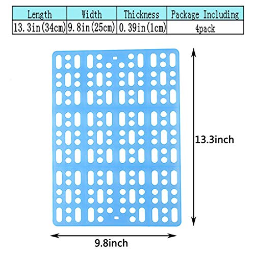 Hamiledyi Rabbit Cage Mats Small Animal Plastic Feet Pads Floor Mat for Pet Cats Dogs Bunny Hamster Rat Chinchilla Guinea Pig, 4 Pcs