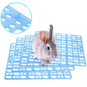 hamiledyi rabbit cage mats small animal plastic feet pads floor mat for pet cats dogs bunny hamster rat chinchilla guinea pig, 4 pcs