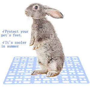 Hamiledyi Rabbit Cage Mats Small Animal Plastic Feet Pads Floor Mat for Pet Cats Dogs Bunny Hamster Rat Chinchilla Guinea Pig, 4 Pcs