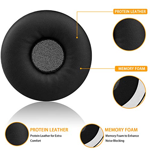 WHXB700 Earpads, JARMOR Replacement Memory Foam & Protein Leather Ear Cushion Pads Cover for Sony WH-XB700 Wireless Extra Bass Bluetooth On Ear Headphones ONLY (Black)