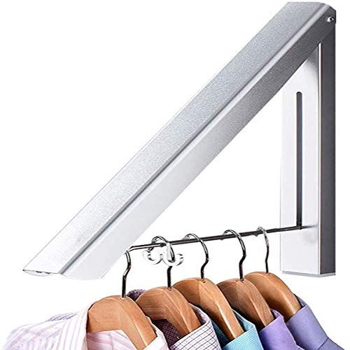 Retractable Clothes Racks - Laundry Hangers Wall Mount - Wall Mounted Folding Clothes Hanger Drying Rack - Waterproof Indoor Outdoor Wall Mounted Clothes Hanger