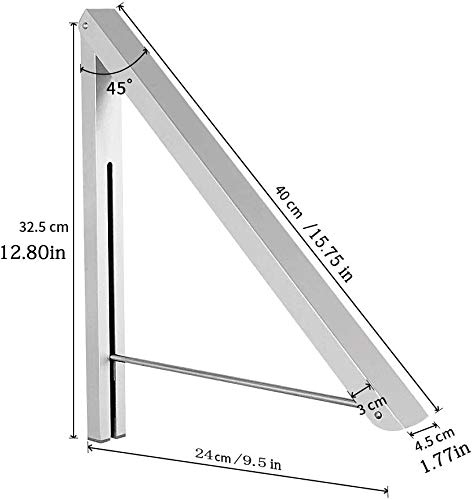 Retractable Clothes Racks - Laundry Hangers Wall Mount - Wall Mounted Folding Clothes Hanger Drying Rack - Waterproof Indoor Outdoor Wall Mounted Clothes Hanger