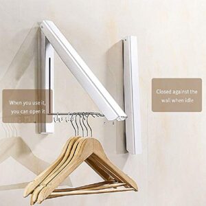 Retractable Clothes Racks - Laundry Hangers Wall Mount - Wall Mounted Folding Clothes Hanger Drying Rack - Waterproof Indoor Outdoor Wall Mounted Clothes Hanger