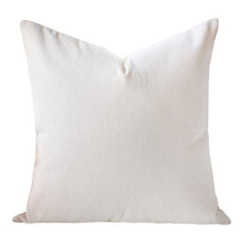 Homey COZY 14x20 Chenille Indoor/Outdoor Accent Pillow (Set of 2), Ivory 2 Count