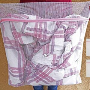 Donna's She-Shed 2 Pack X-Large Mesh Laundry Bags 23" x 23" for Sweaters, Dresses, Stuffed Toys, delicates. Helps Protect delicates in The wash. Use for Large Item or Multiple Medium/Small Items. (2)