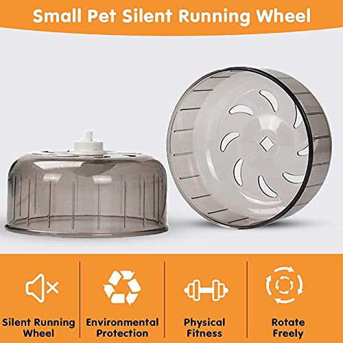 Hamster Running Wheel, 13cm Hamster Wheel Small Pet Hamster Exercise Wheel Silent Plastic Running Toy for Small Animal Hamster Gerbil Guinea Pig