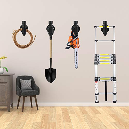 Qualward Industrial Black Bathroom Towel Hooks for Hanging, Heavy Duty Iron Pipe Coat Hook, Towel Hanger Holder Rustic Farmhouse Decorative Style Wall Mounted - 6 Pack