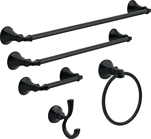 Delta Faucet 76446-BL Ashlyn Wall Mounted Towel Ring in Matte Black