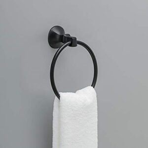 Delta Faucet 76446-BL Ashlyn Wall Mounted Towel Ring in Matte Black