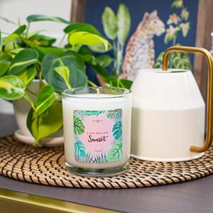 Kate Bissett Baubles Caribbean Sunsent Scented Premium Candle and Jewelry with Surprise Ring Inside | 10 oz Large Candle | Made in USA | Parrafin Free | Size 10