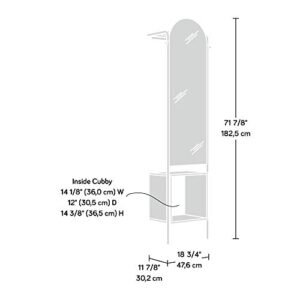 Sauder Anda Norr Entryway Storage, L: 18.74" x W: 11.89" x H: 71.85", White Finish